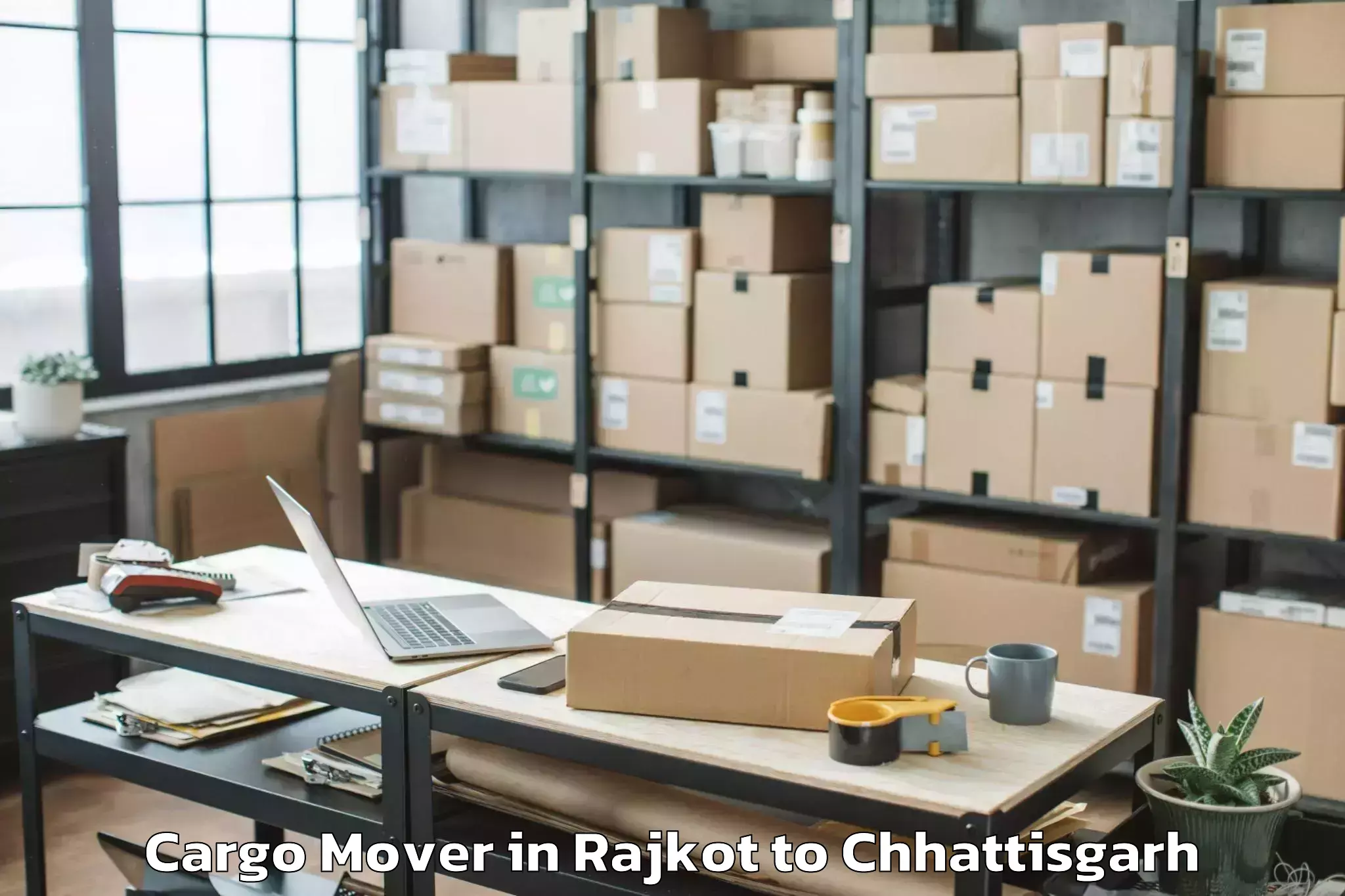 Affordable Rajkot to Dabhara Cargo Mover